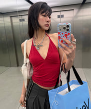 Load image into Gallery viewer, [韩国] Verish Soft Cotton Deep V-Neck Halter Bra Top
