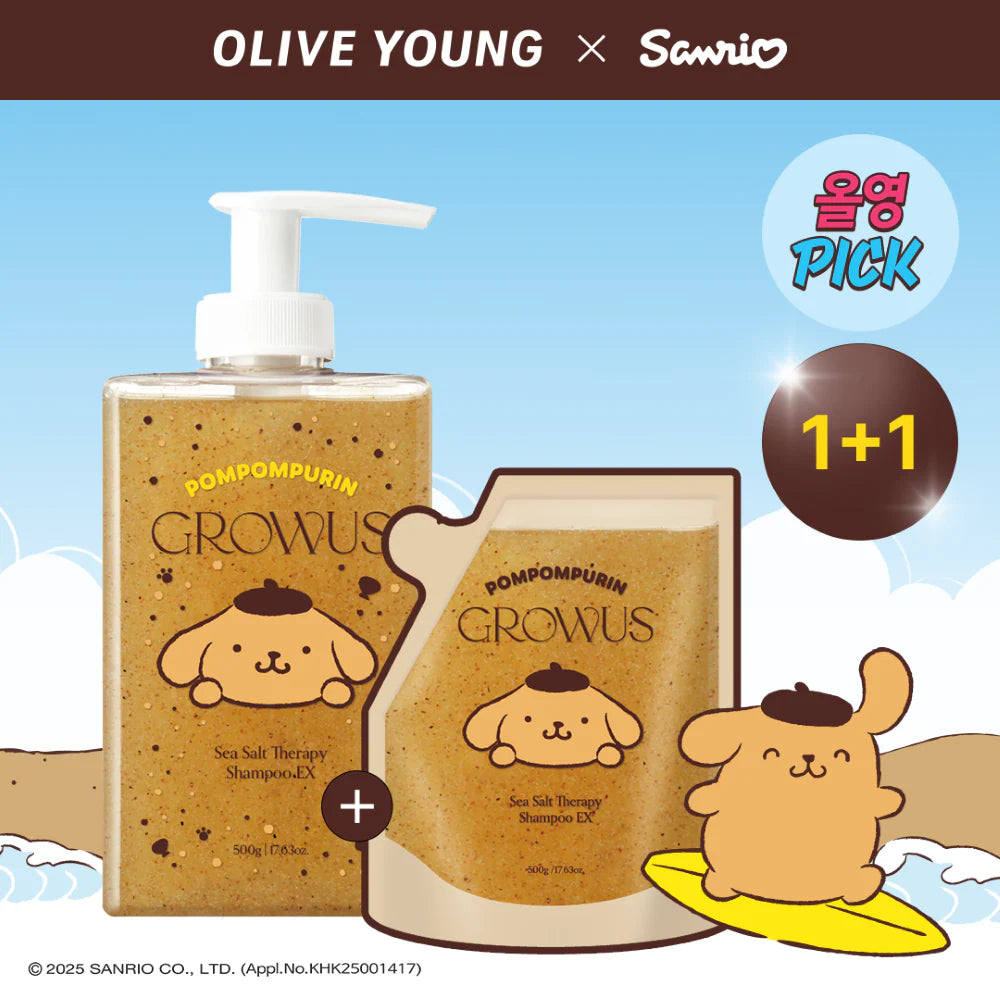 [韩国] Growus 海盐磨砂洗发水套组