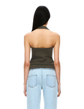 Load image into Gallery viewer, [韩国] Verish Cotton Rib Halter Neck Bra Top
