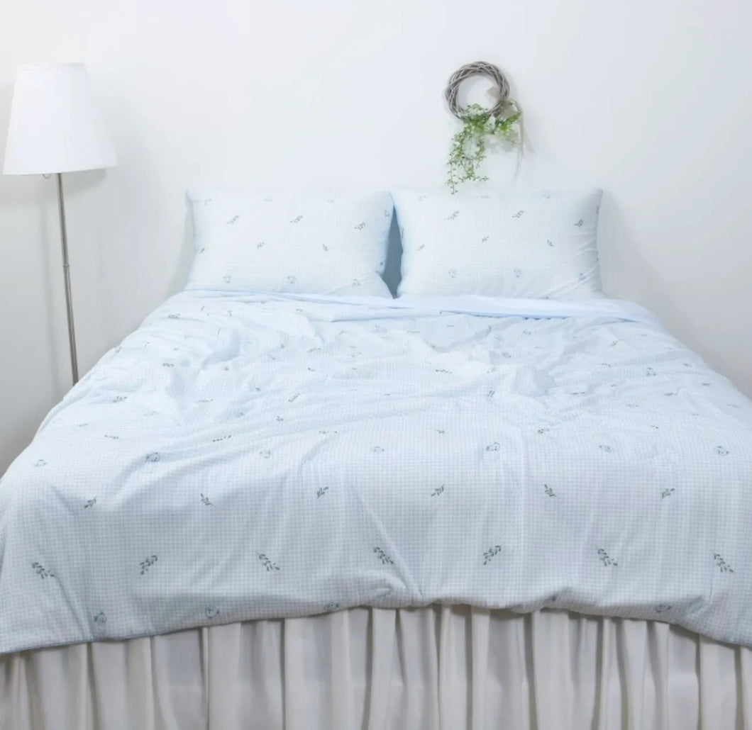 [韩国] 冰冰被 格纹小熊