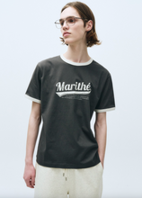 Load image into Gallery viewer, [韩国] Marithe 50 男女同款短袖（字体）
